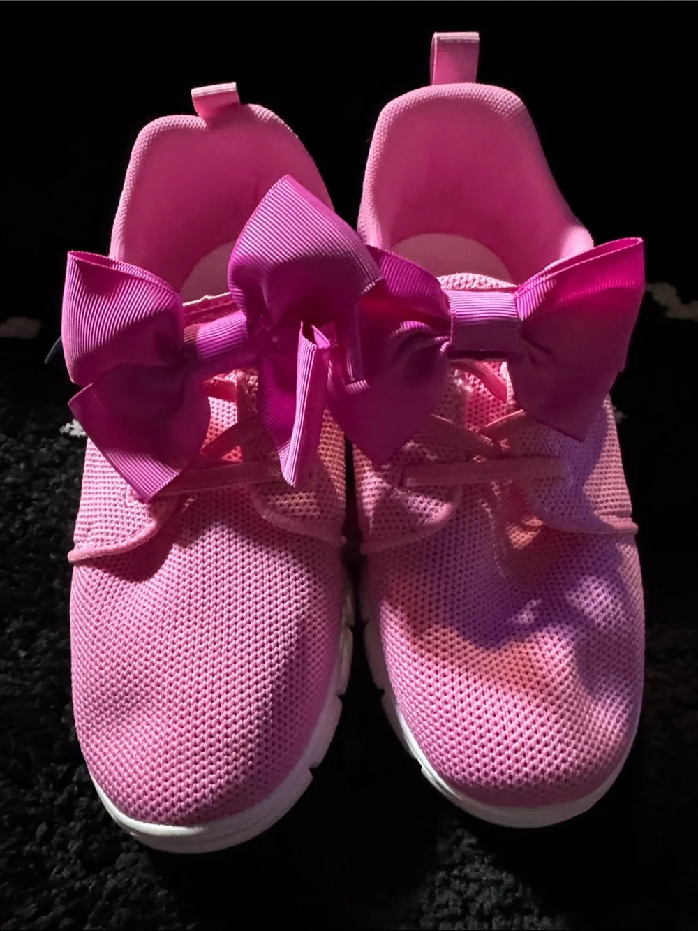 NWT size 35/3.5 US Girls' Pink Ribbon Athletic Sneakers